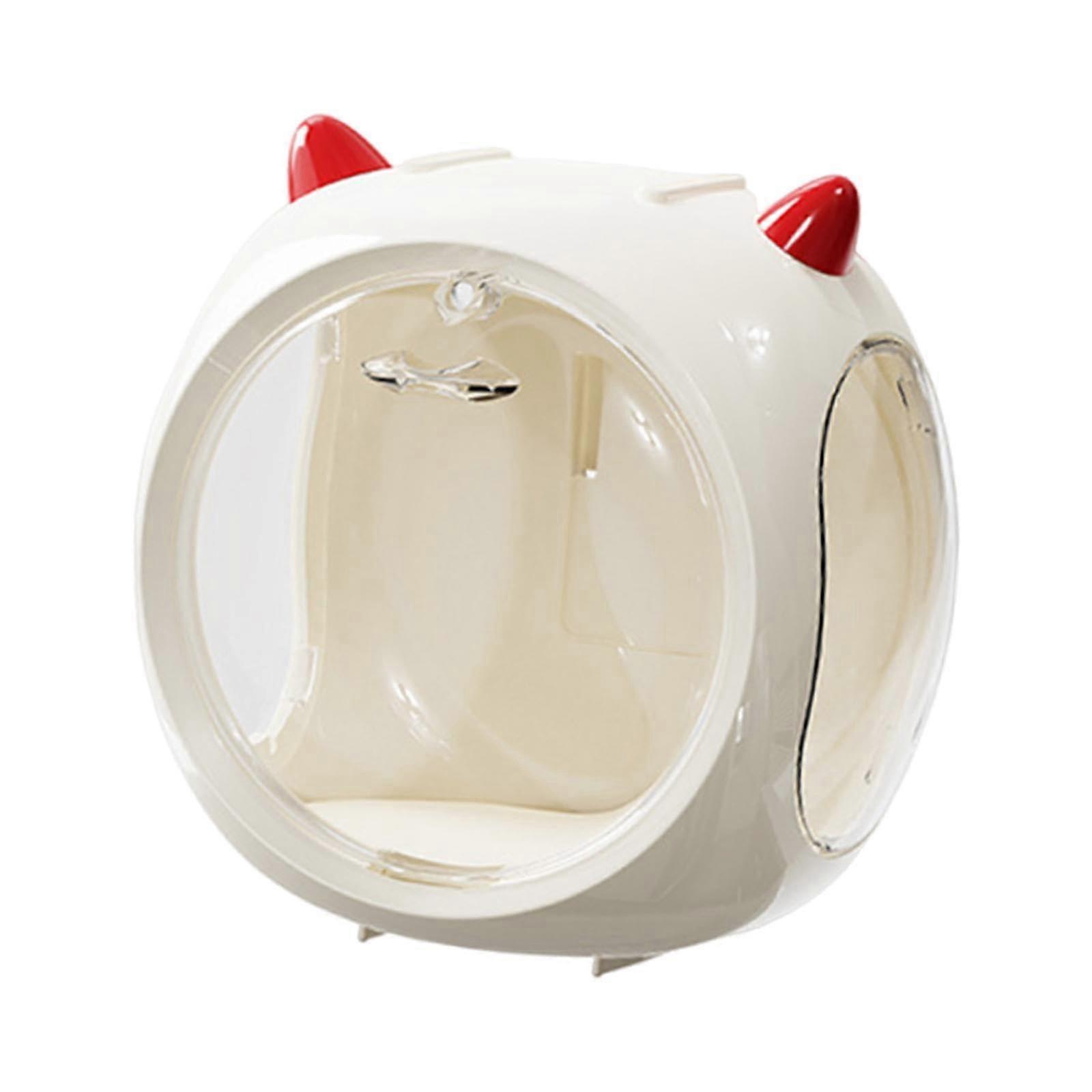 Beige Figurine Display Case for Collectibles, Dustproof Clear Stackable Wall Mount Organizer