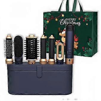 Spazzola ad aria calda e arricciacapelli 6 in 1 tutto in uno con confezione regalo in pelle: il regalo di Natale perfetto per lei.