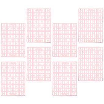Pet Cage Mat for Bunny Comfort and Protection 8Pcs Pink Plastic Cage Pads