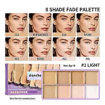 Soft Matte Cream Concealer Palette, All-In-One Face Sculpting Highlight Contour Makeup Kit, Waterproof Long-Lasting Buildable Coverage Concealing Make