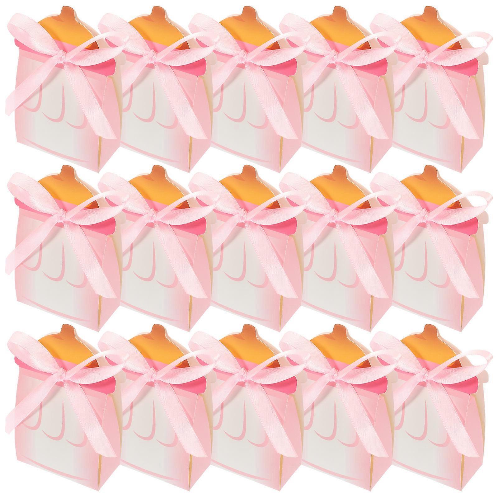Wedding Candy Boxes Pink for Storage 100Pcs Candy Feeder Shaped Boxes