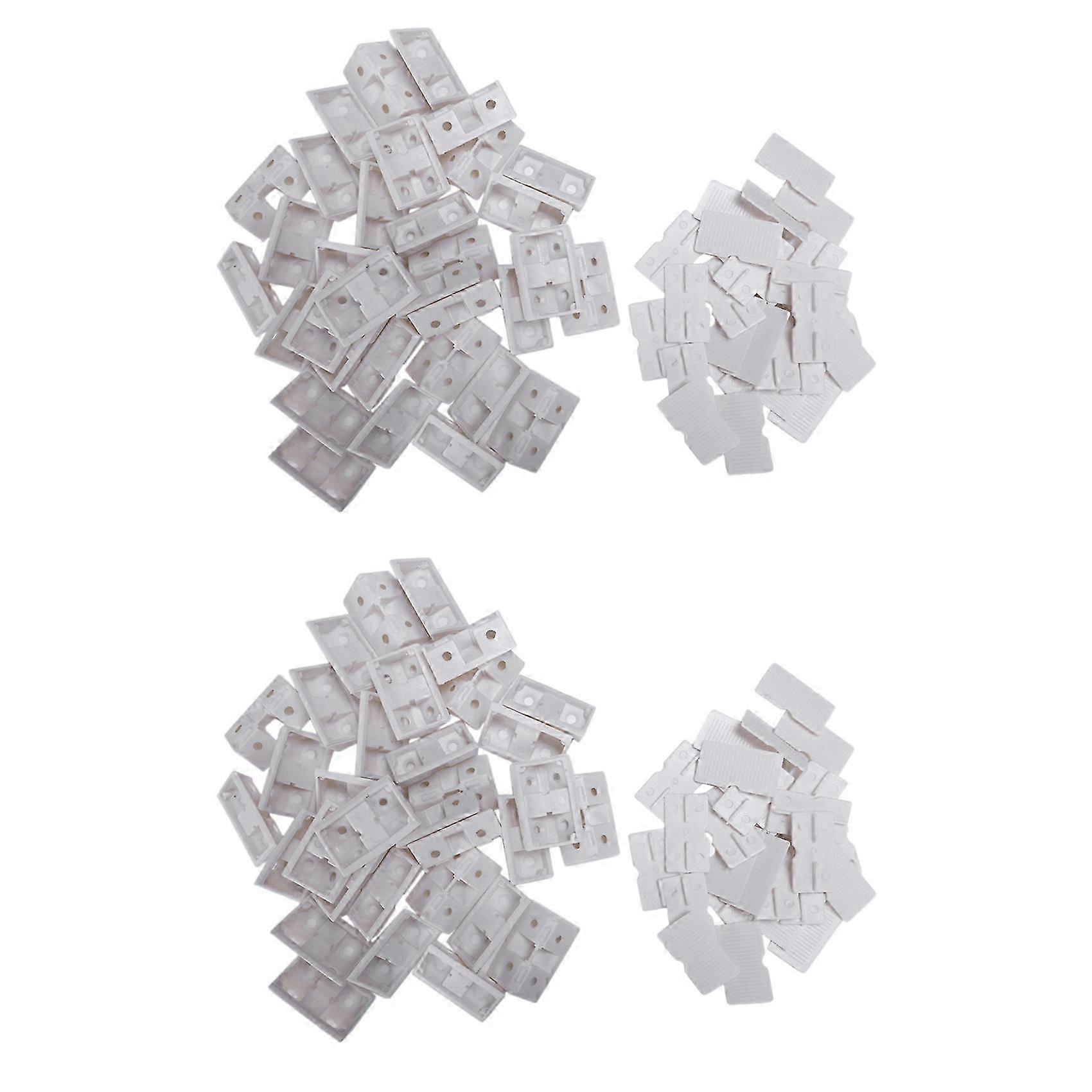 60Pcs Shelf Cabinet 90 Degree Plastic Corner Braces Angle Brackets