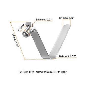10pcs Single Button Kayak Paddle Snap Spring Clip 39mmx5.9mm V Shaped Hollow Lift Telescopic Locking Pole Clips