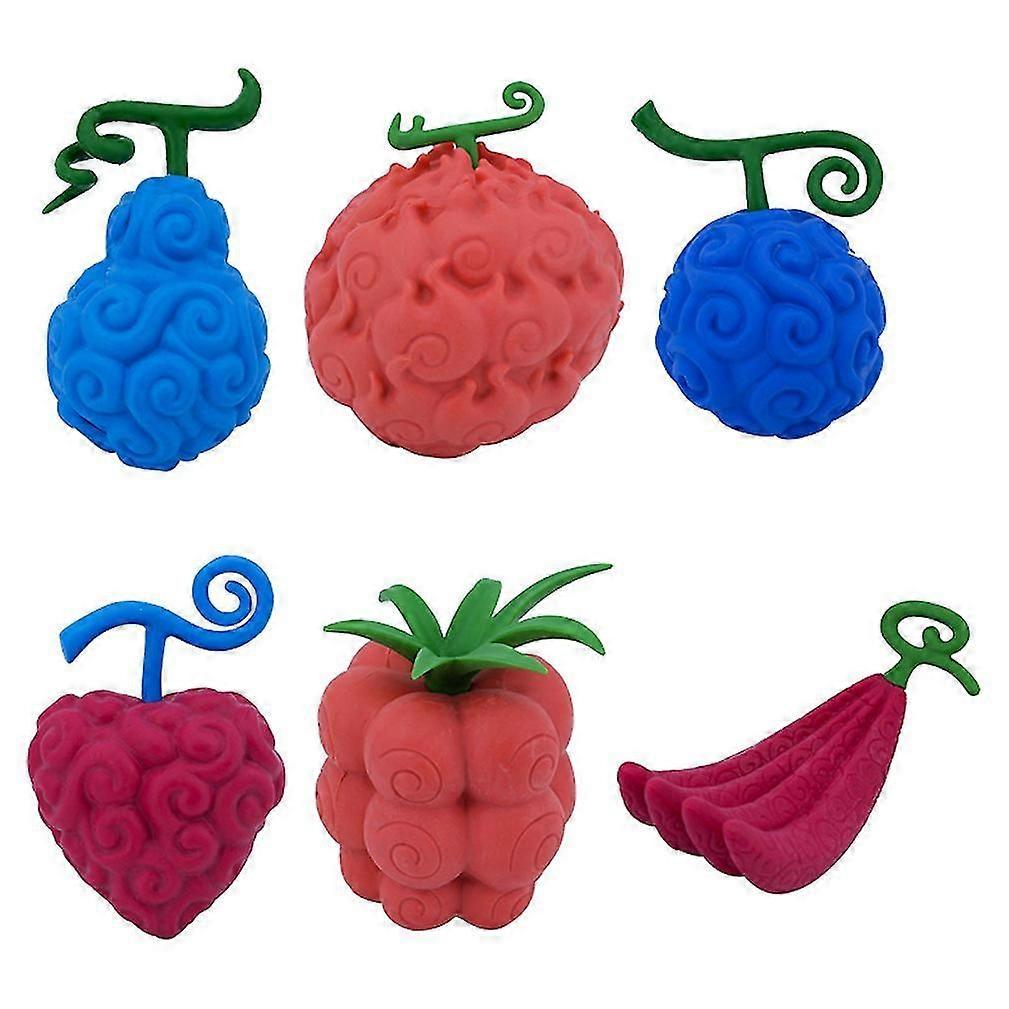 6pcs Devil Fruit One Piece Figure Toy Model