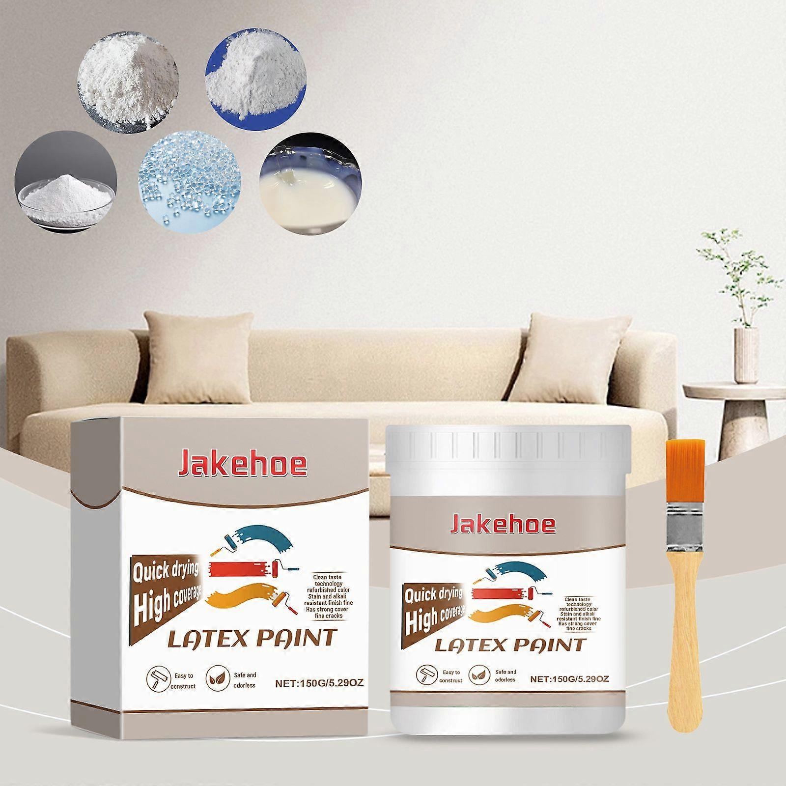 Quick-Dry High Coverage Latex Paint Kit with Brush