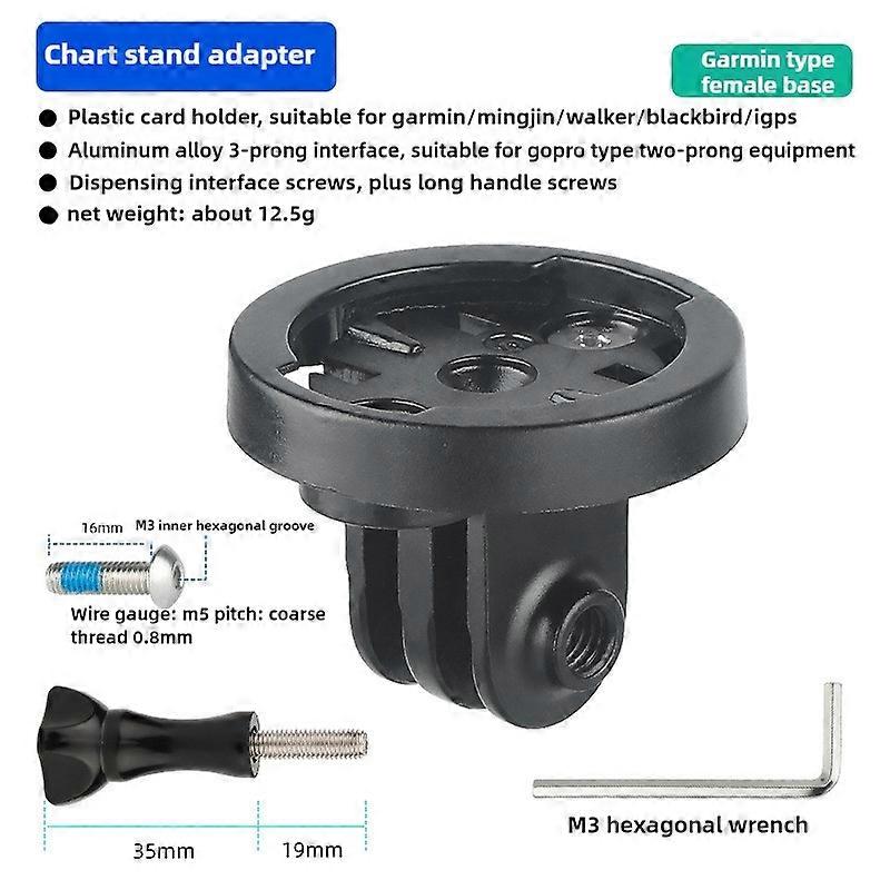 Bike Computer Mount Quick Repair Adapter for Garmin GoPro Camera Headlight