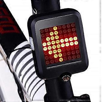 sykkel sving signal bremselys terrengsykkel smart sensor auto brems usb oppladbar projektor laser hale lys