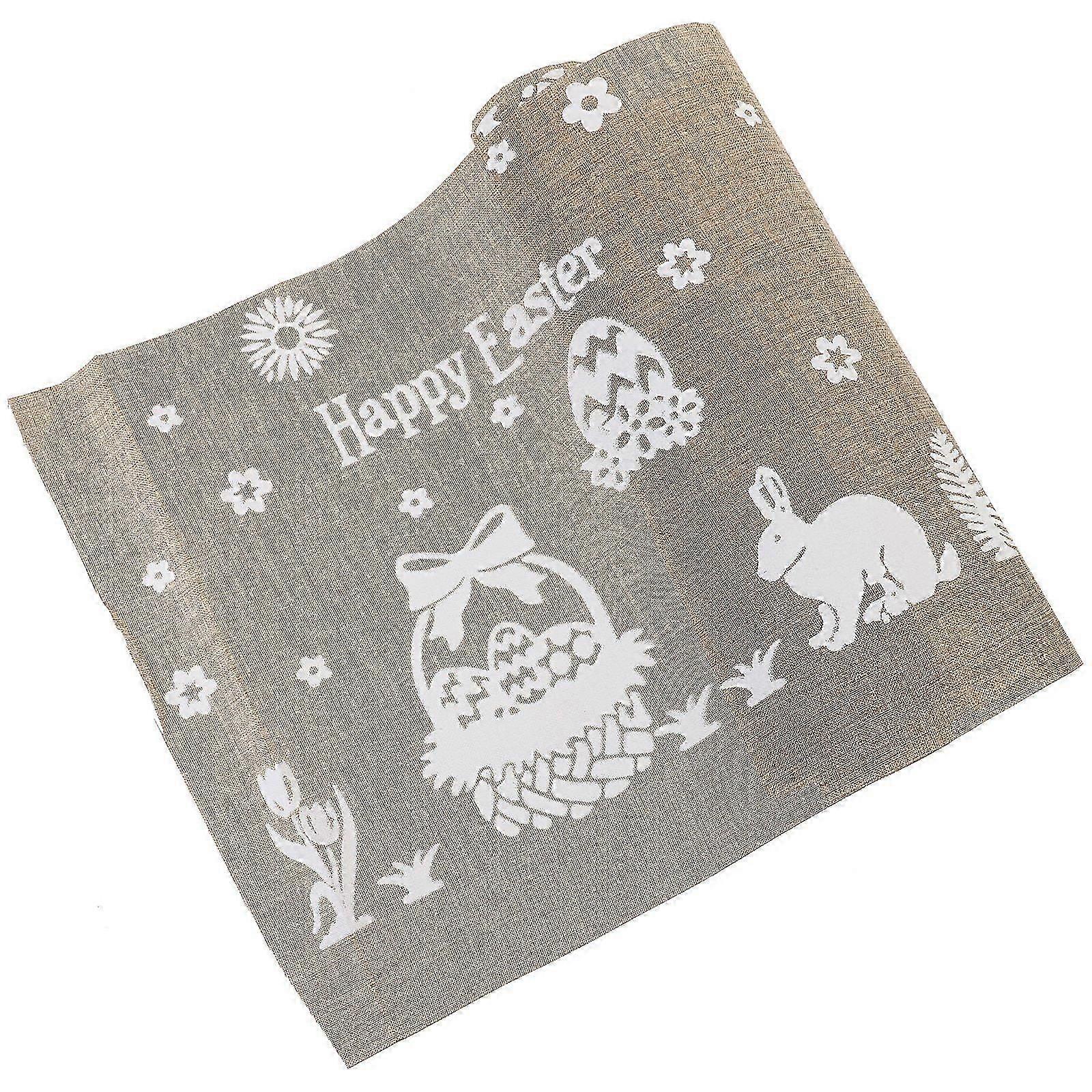 Decorative Table Runner Easter Theme Kitchen Dining Table Decoration Rectangular Shape Heat Resistance 1Pack