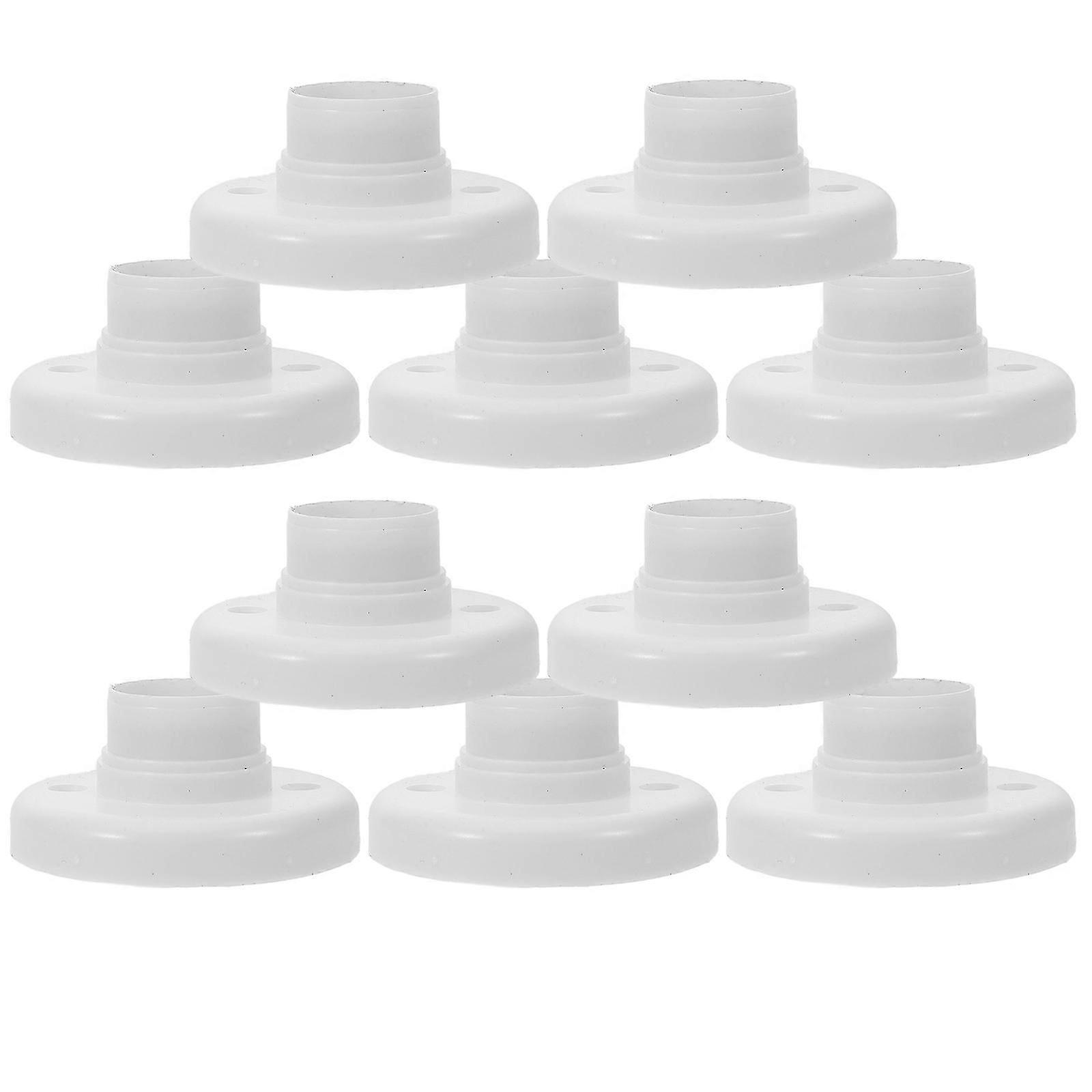 Lamp Socket Replacement for DIY Lighting 10Pcs White Socket Holder