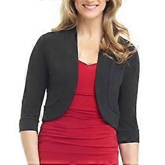 Summer Classic Open Front Bolero with 3/4 Sleeve Cropped Design for Women