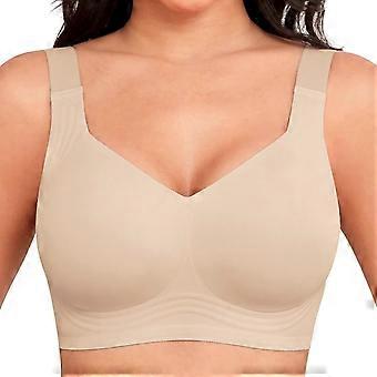 Women's Invisible Bra No Underwire Push Up Support Bustier Full Coverage Padded Lift Underwear with Adjustable Straps colorb