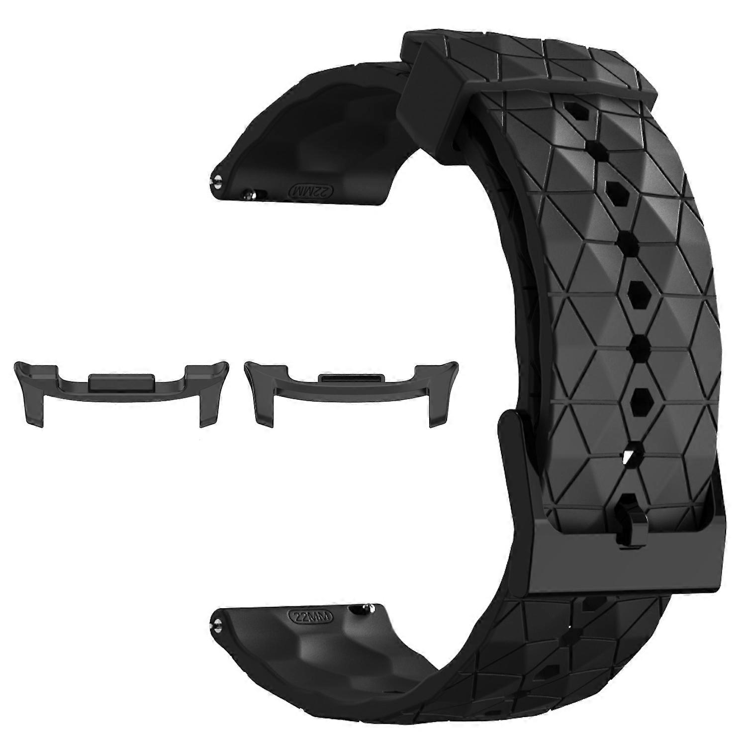 For Samsung Galaxy Watch 8 / 8 Classic / Ultra 2 Silicone Football Design Replacement Arm Band Black