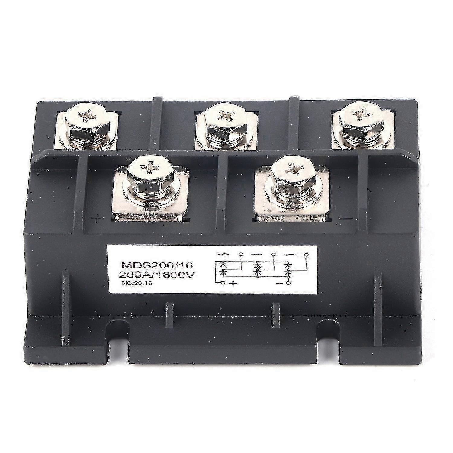 Three-Phase Diode Bridge Rectifier Power Module with 200A Current and 1600V Rating MDS200A Model