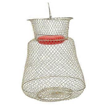 Cage de filet de pêche de filet de pêche ronde portable pliable en acier inoxydable avec bol flottant