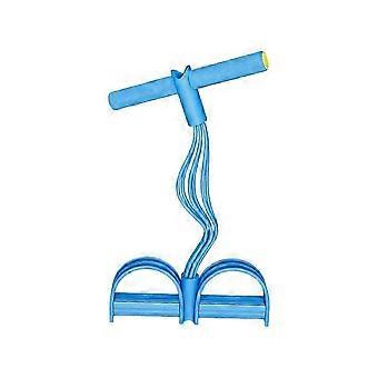 6 Pcs Latex Resistance Band Set with Nbr Foam Handles and Foot Pedals for Full Body Workout Strength Training WS