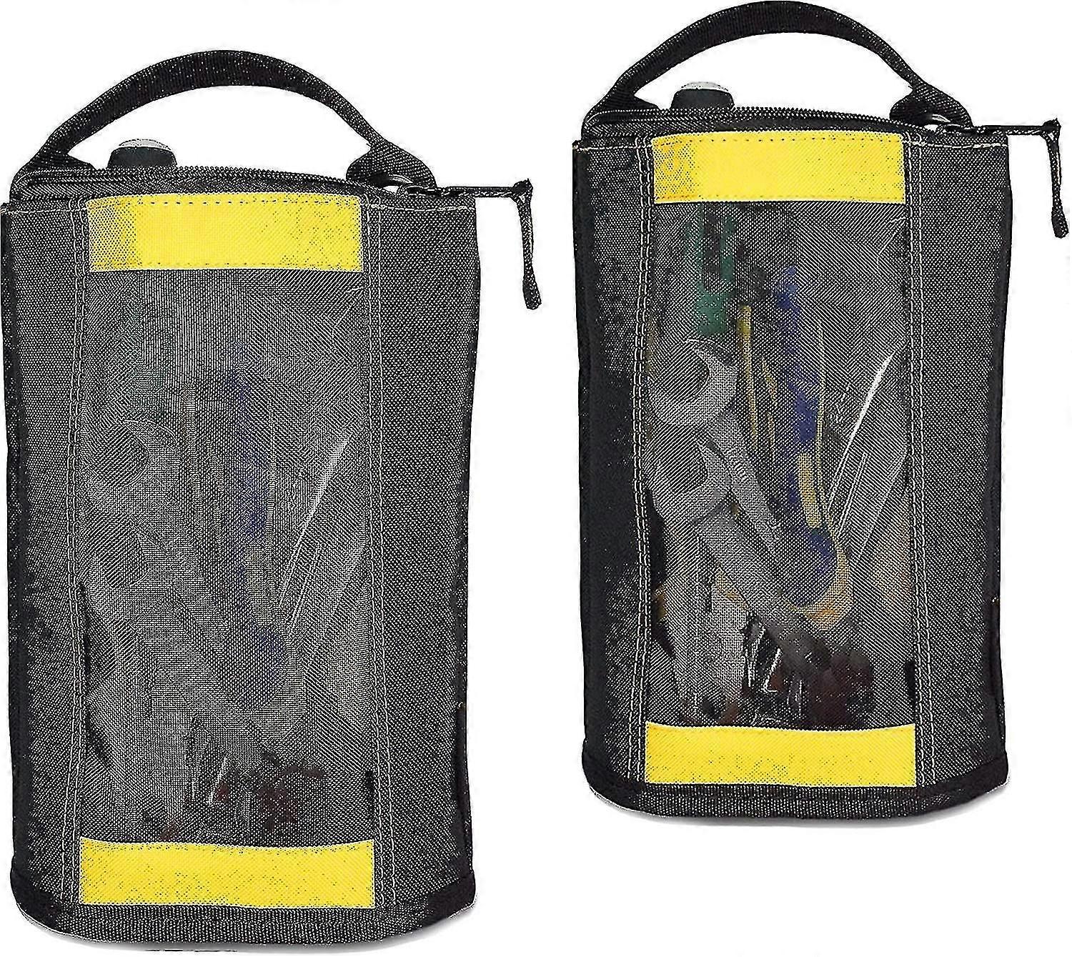 2-pack Canvas Tool Pouch With Zipper And Eyelets