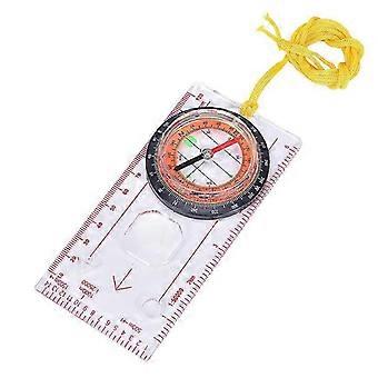 1pc HOT! Outdoor Portable Camping Ruler Map Magnifier Liquid Filled Compass Best Offer