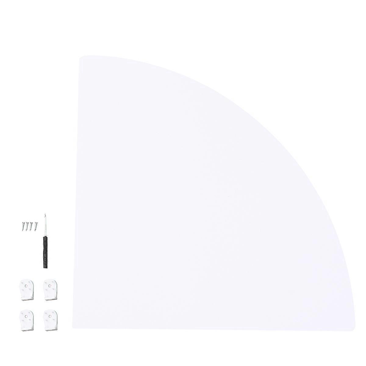 Fan Shape Wall Corner Shelf Set Wall-mounted Corner Storage Rack Triangle Storage Holder - 28cm (White)