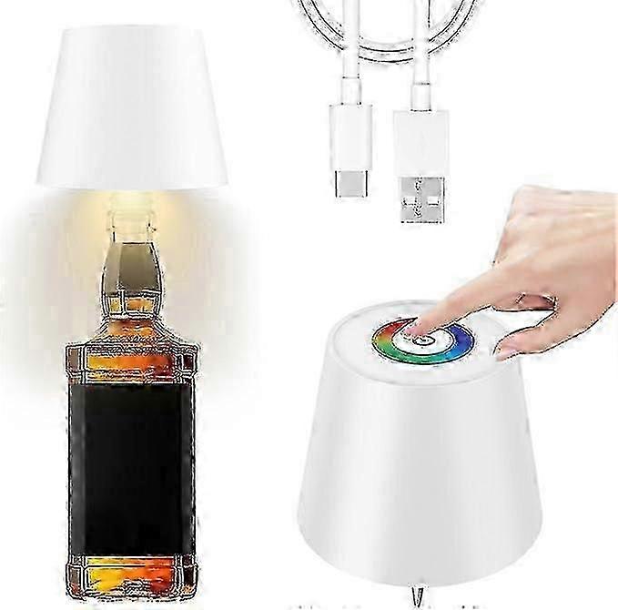Rechargeable LED Bottle Lamp Touch Control Wireless Table Light compatible with Restaurant