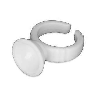 Disposable Plastic Glue Rings Eyelash Extensions Kit with 100Pcs for Ring Use