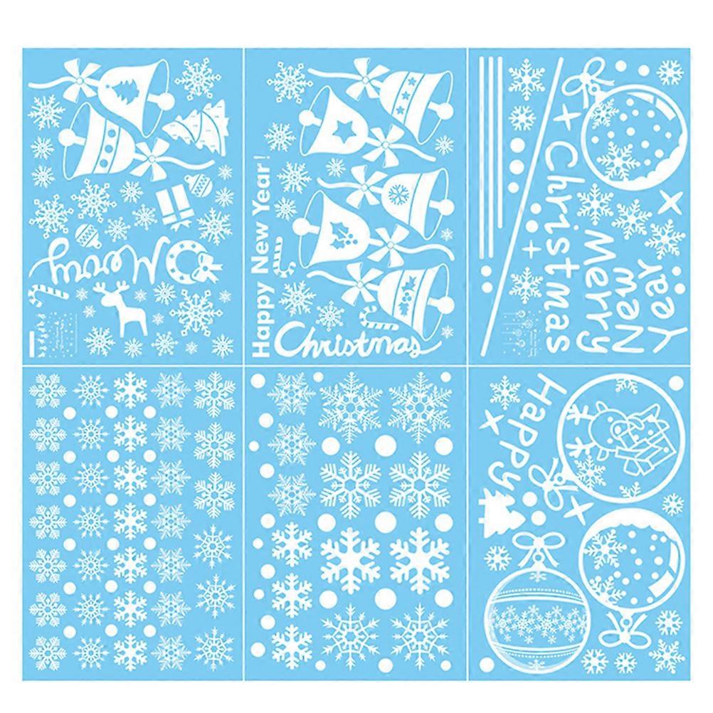 Electrostatic Snowflake Christmas Sticker for Decoration 1Set PVC Material