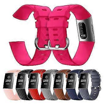 Correa de repuesto para reloj Fitbit Charge 3, de silicona, tamaño grande