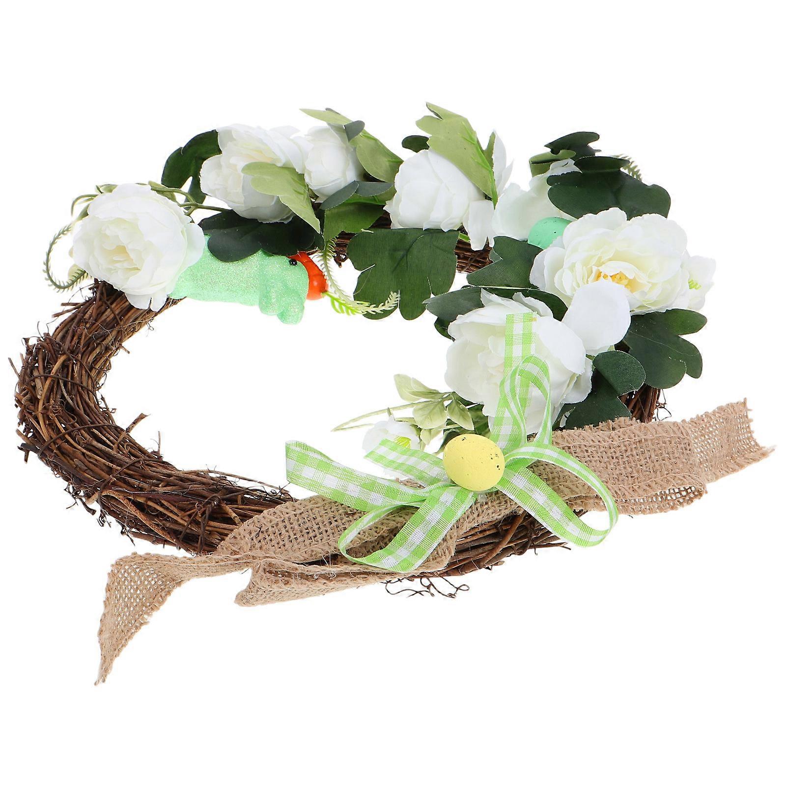Easter Egg Wreath Artificial Easter Door Wreath for Spring Celebration