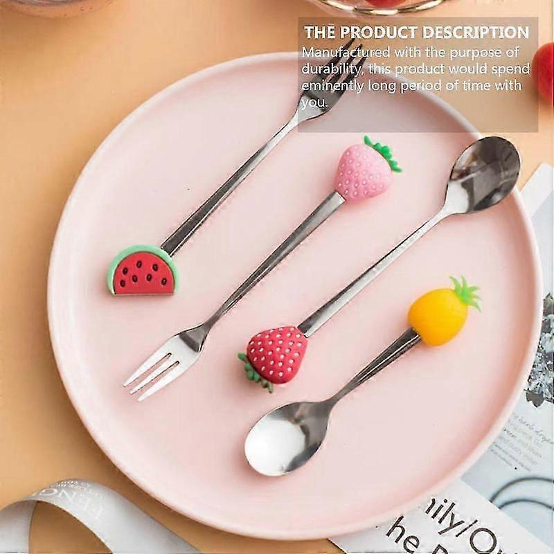 tableware set fruit shaped stainless steel fork spoon