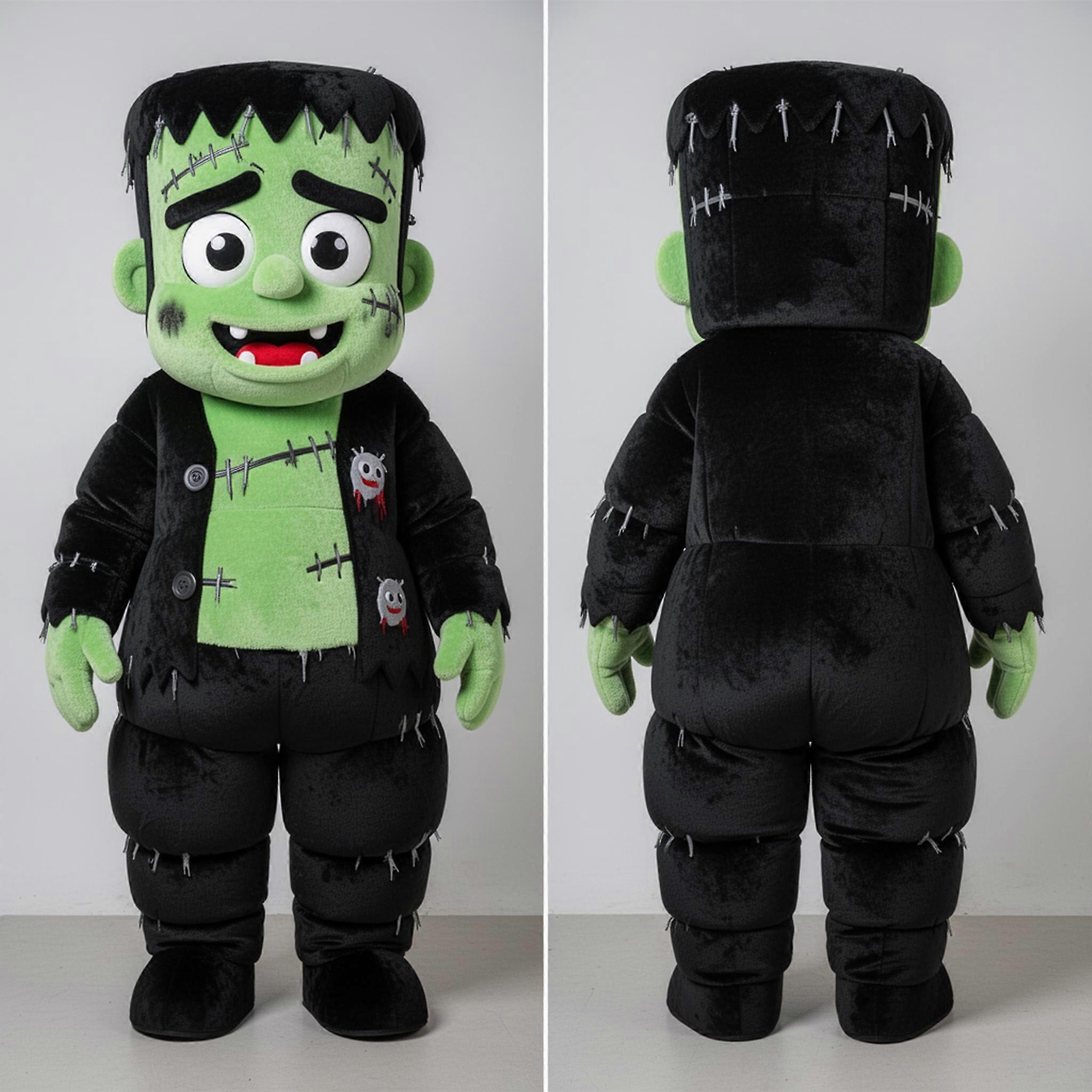 MASTICOT Emerald Green Broad Shouldered Frankenstein Mascot