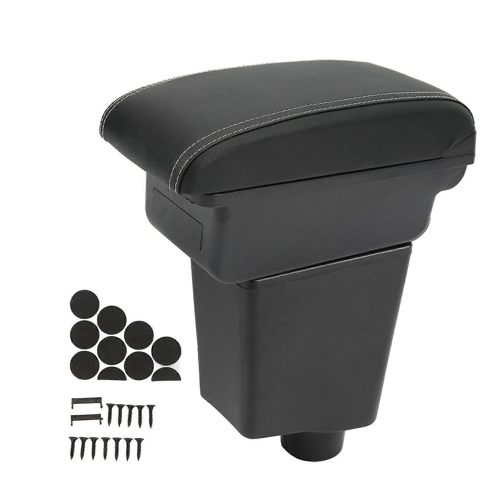 Armrest Box Console Storage Artificial Leather Quiet Closing Replacement for Captur Clio 4