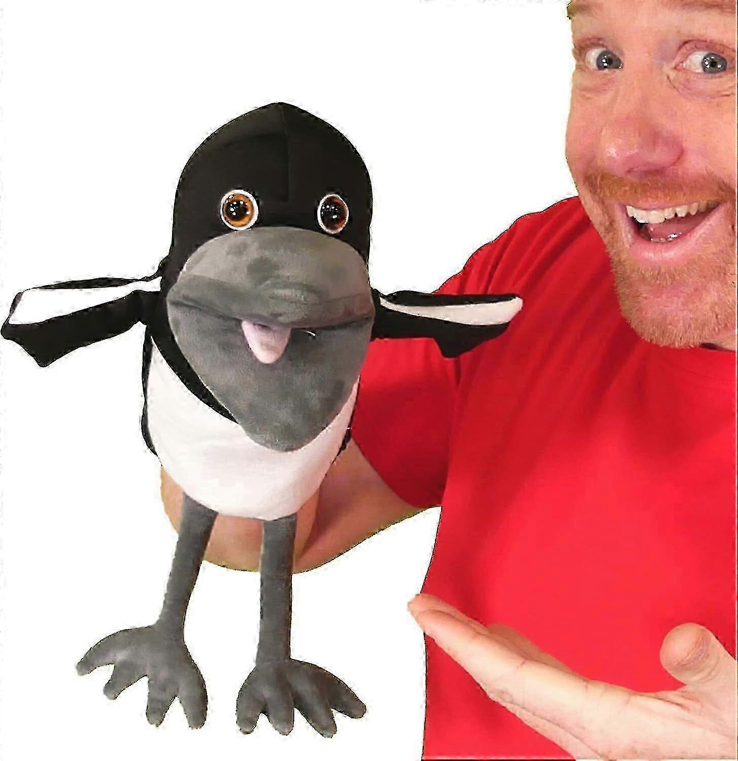 Magpie Hand Puppet Plush Toy,Soft,Child Safe,30cm