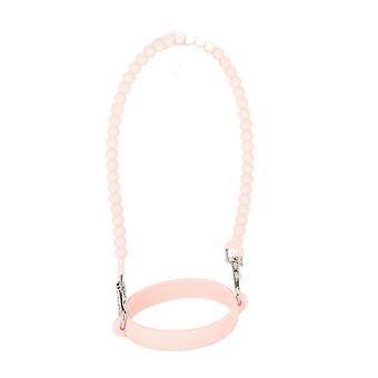 Maniglia per bottiglia d'acqua Supporto per portabottiglie d'acqua con cinturino in silicone morbido Adatto alla maggior parte delle bottiglie da 840 once Accessorio per bottiglia d'acqua rosa