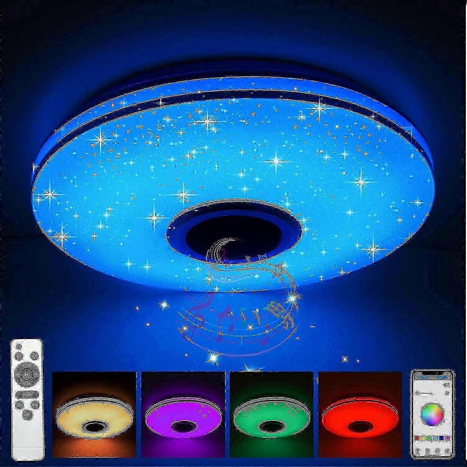 Bluetooth Speaker Ceiling Light With RGB Dimming