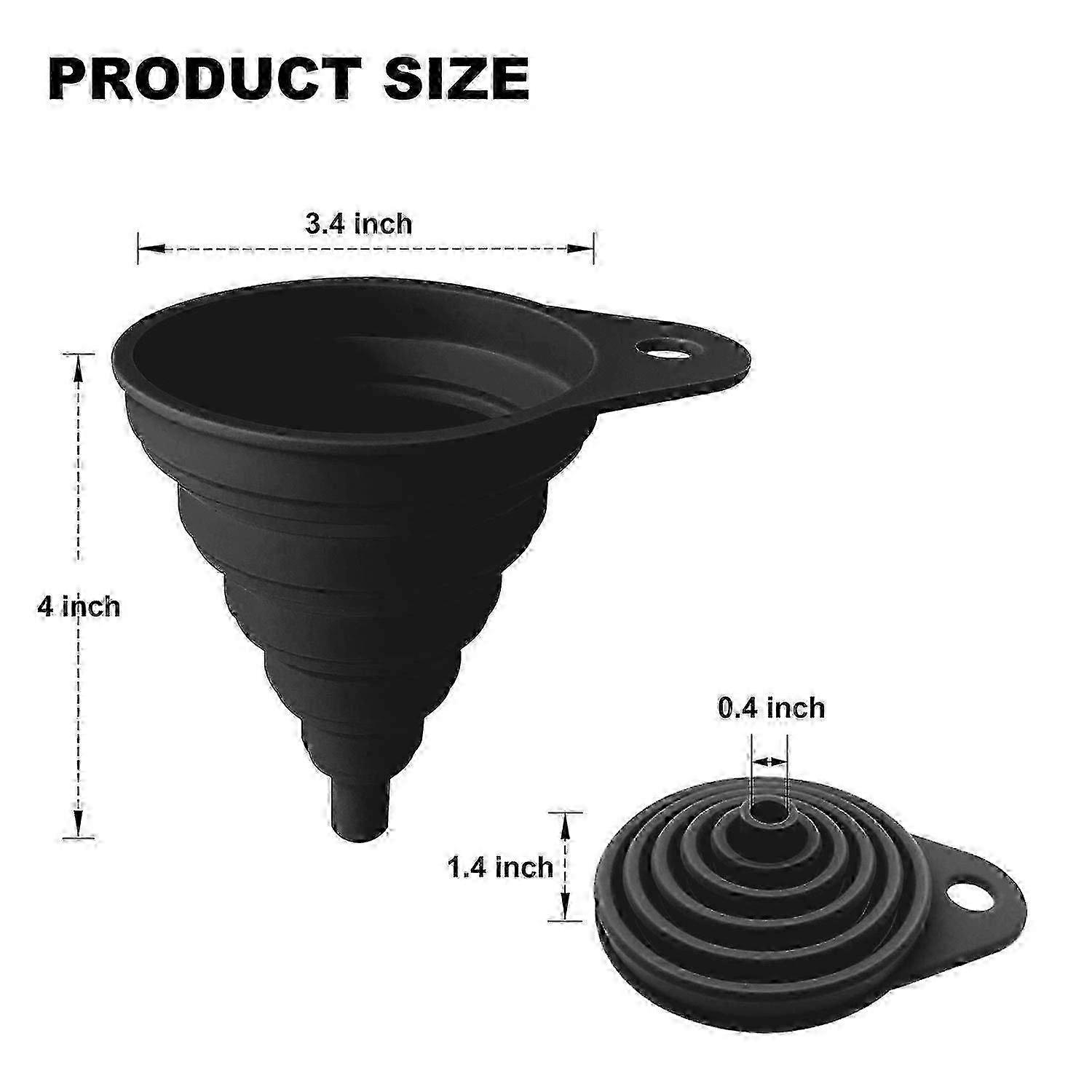 Flexible Collapsible Silicone Funnel