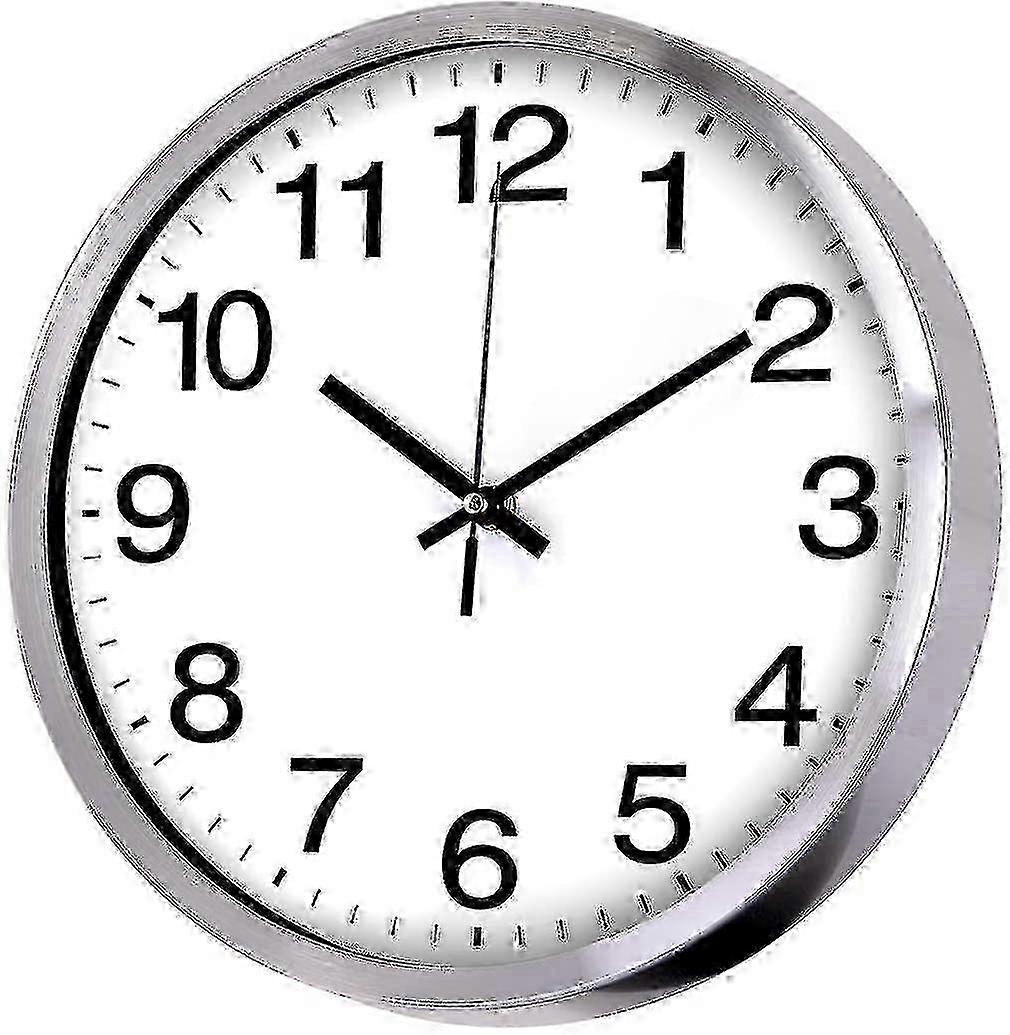 12-Inch Silent Sweep Stainless Wall Clock