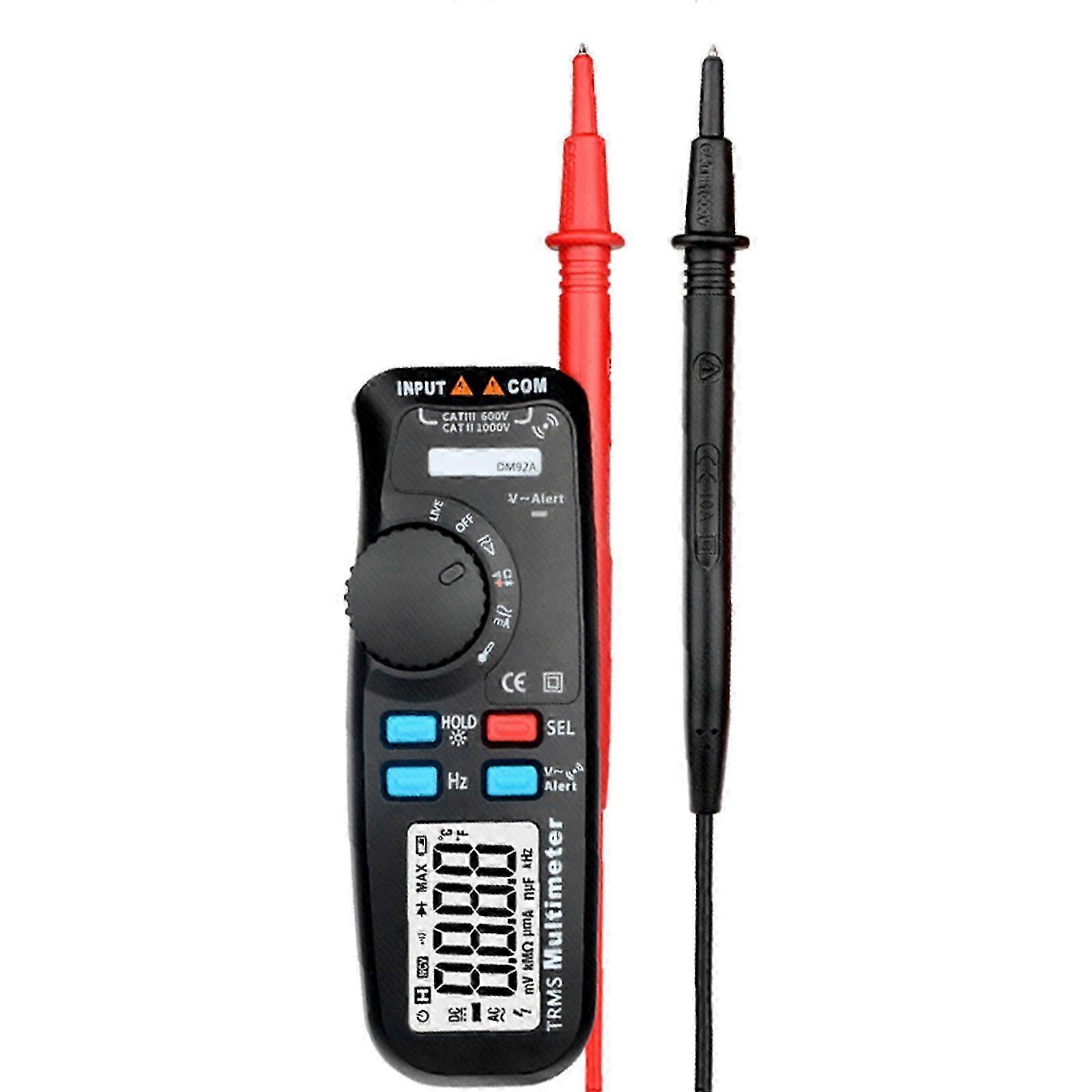 Digital Multimeter TRMS Multi Testers Auto-Ranging Volt Meter 6000 Counts Ohmmeter Measures Capacitance Diodes Frequency
