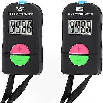 Precise Add-Subtract Counting, 2 Pcs Electronic Hand Tally Counters with Lanyard, Digital Manual Clicker