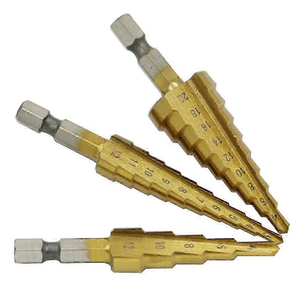 Step Drill Bit Set HSS Gold