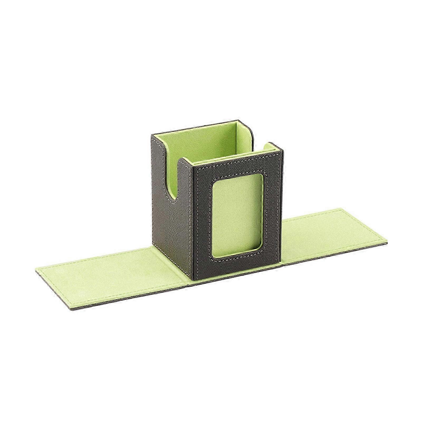 PU Leather Trading Card Storage Box Clear Window