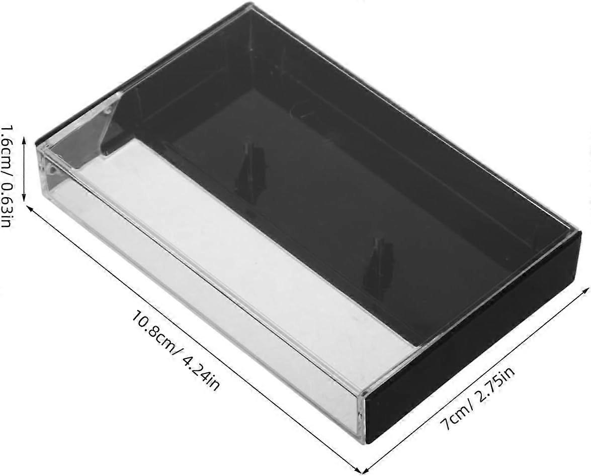 10 Pack Cassette Tape Cases, Clear Plastic Storage Boxes