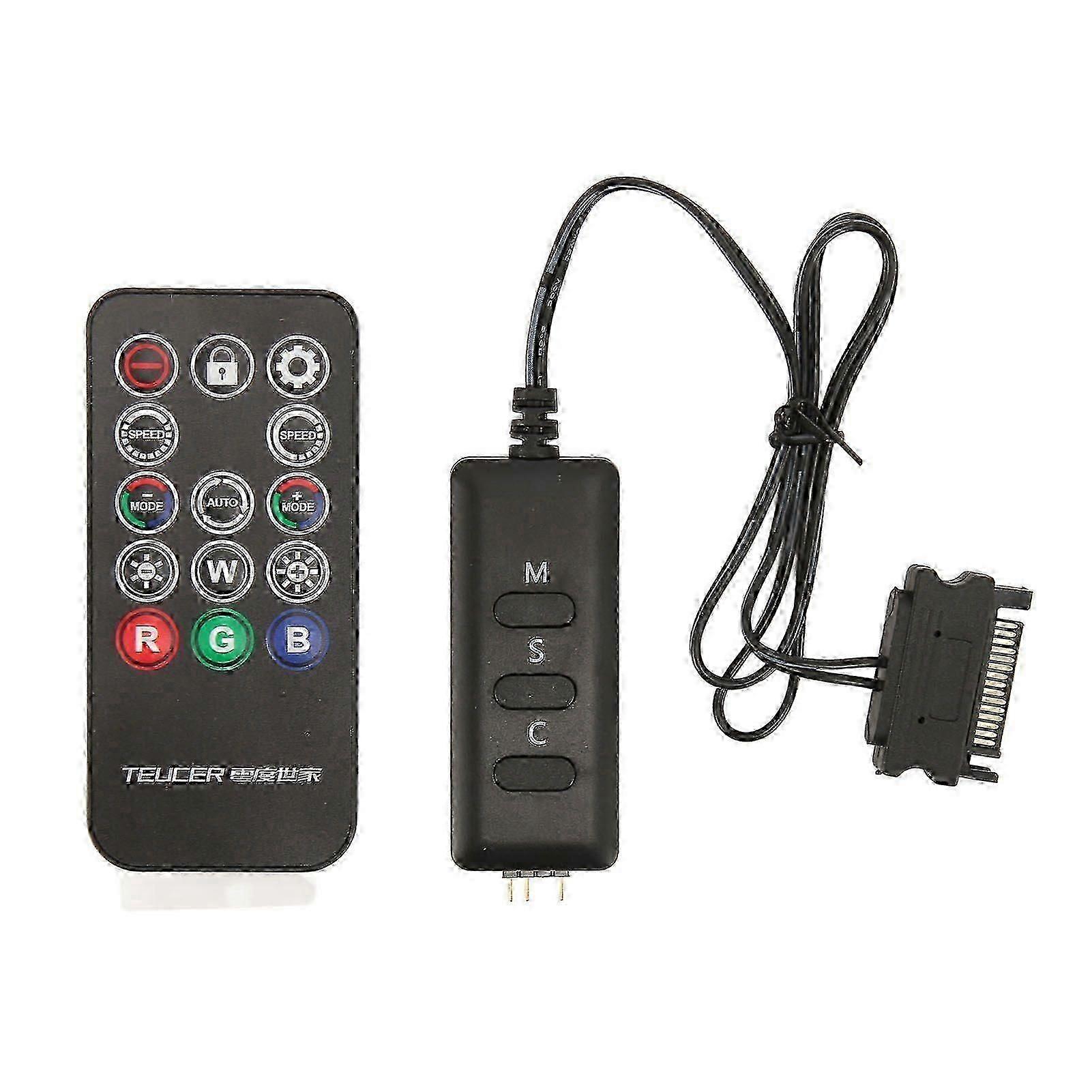 hard ARGB Wireless Controller 5V 3PIN SATA Power Supply Adjustable ARGB PC Fans Controller Remote Control intelligence