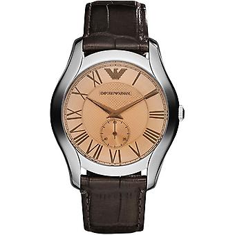 Armani new Valent Quartz Analog Men's Watch with Cowskin Bracelet AR1704