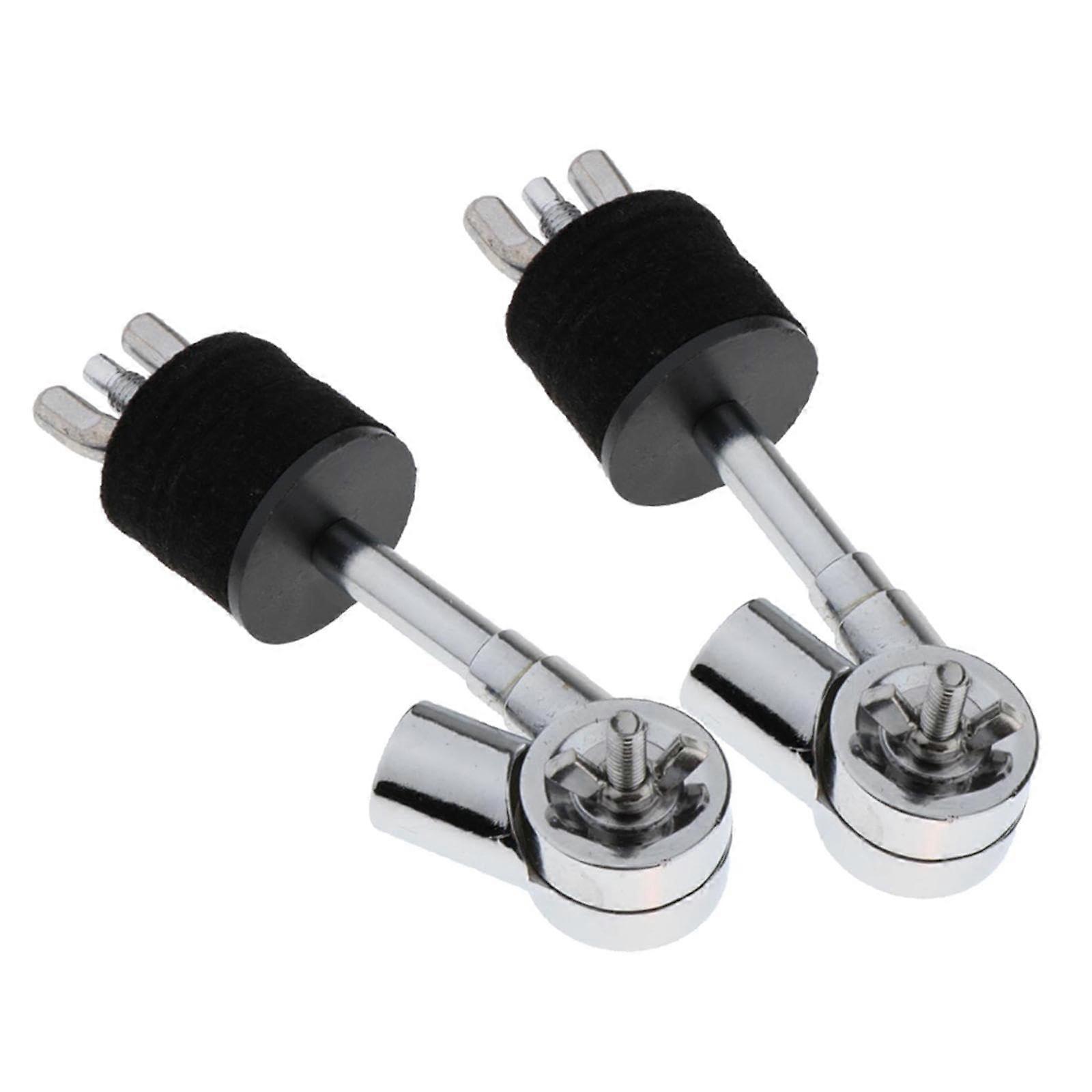 2x Cymbal Holder Attachment 6in Short Extension Arm for Drum Set, SpaceSaving Dual Mount