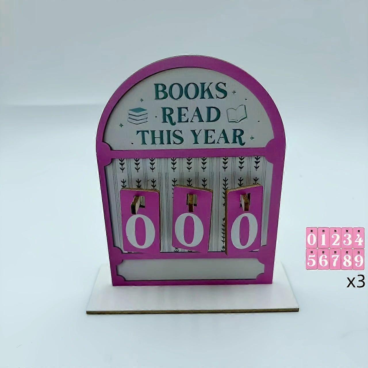 Wooden Vertical Book Reading Tracker