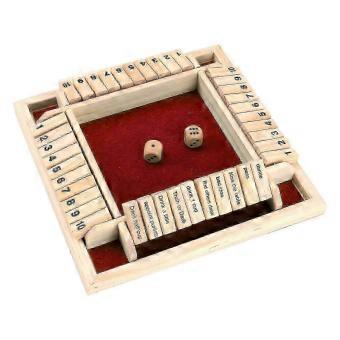 Four-Side Wooden Maths Dice Game Set
