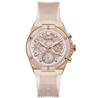 Guess Uhren Damen Athena Uhr für Frauen Analoger Quarz mit Kunststoffarmband GW0409L3