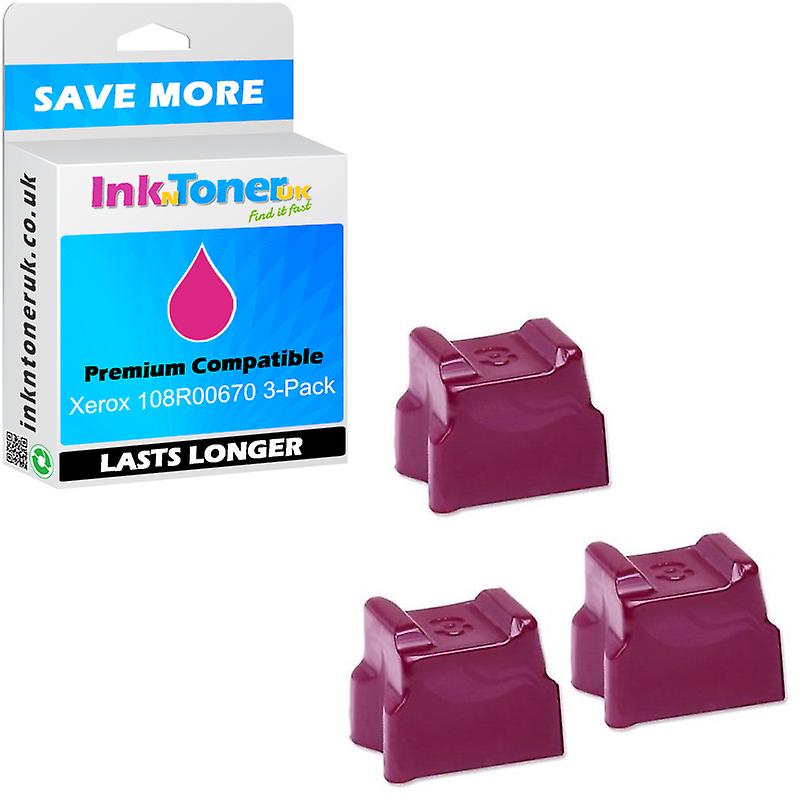 Compatible Xerox 108r00670 Magenta Triple Pack Solid Ink (108r00670)