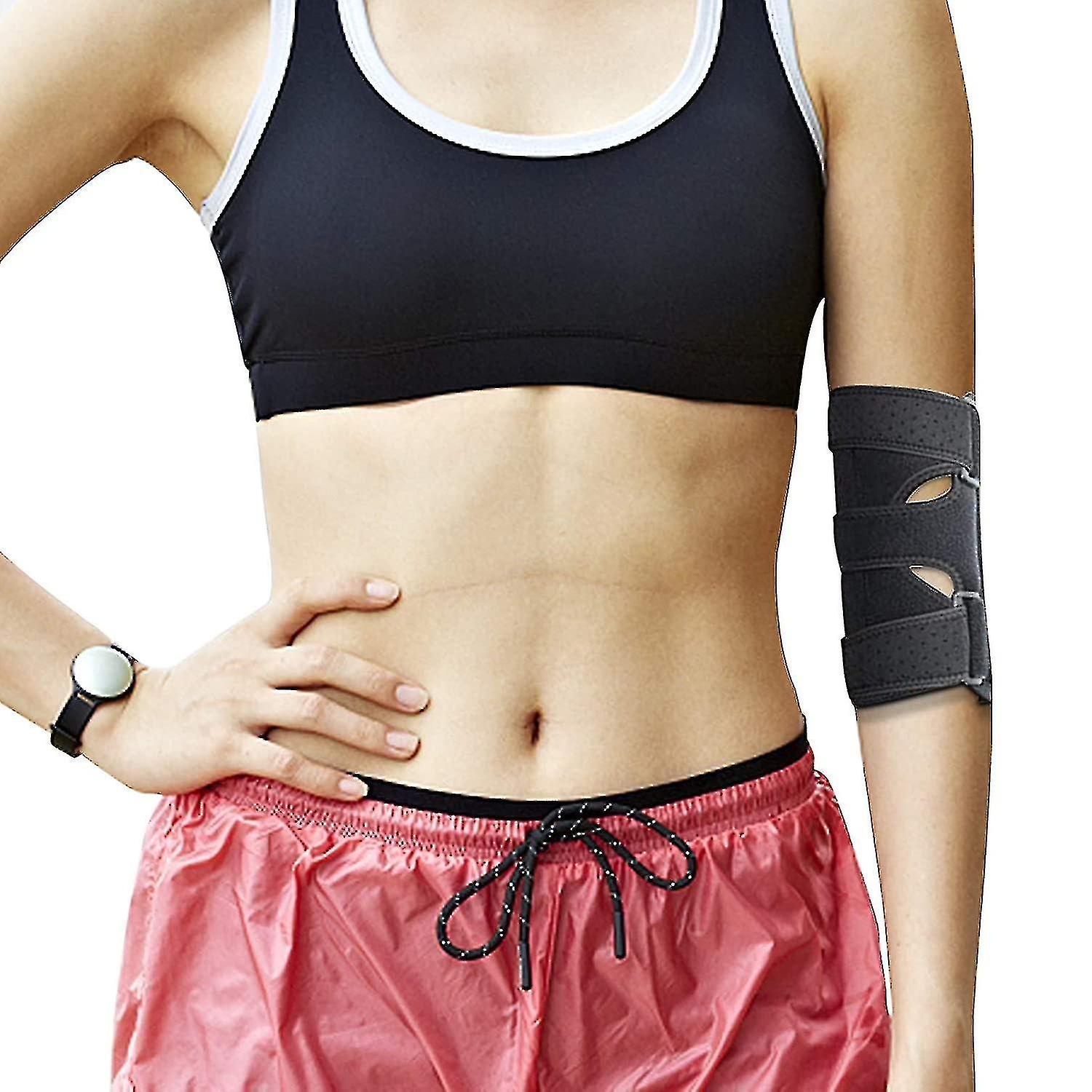 Elbow Brace For Tendonitis, 2 Removable Metal Splints, Adjustable Compression To