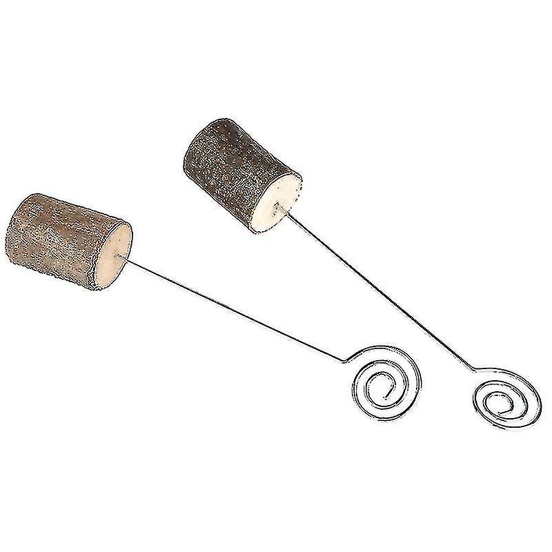 10pcs木製ベースメモ写真ホルダーペーパーノートクリップ結婚式の地名ホルダー