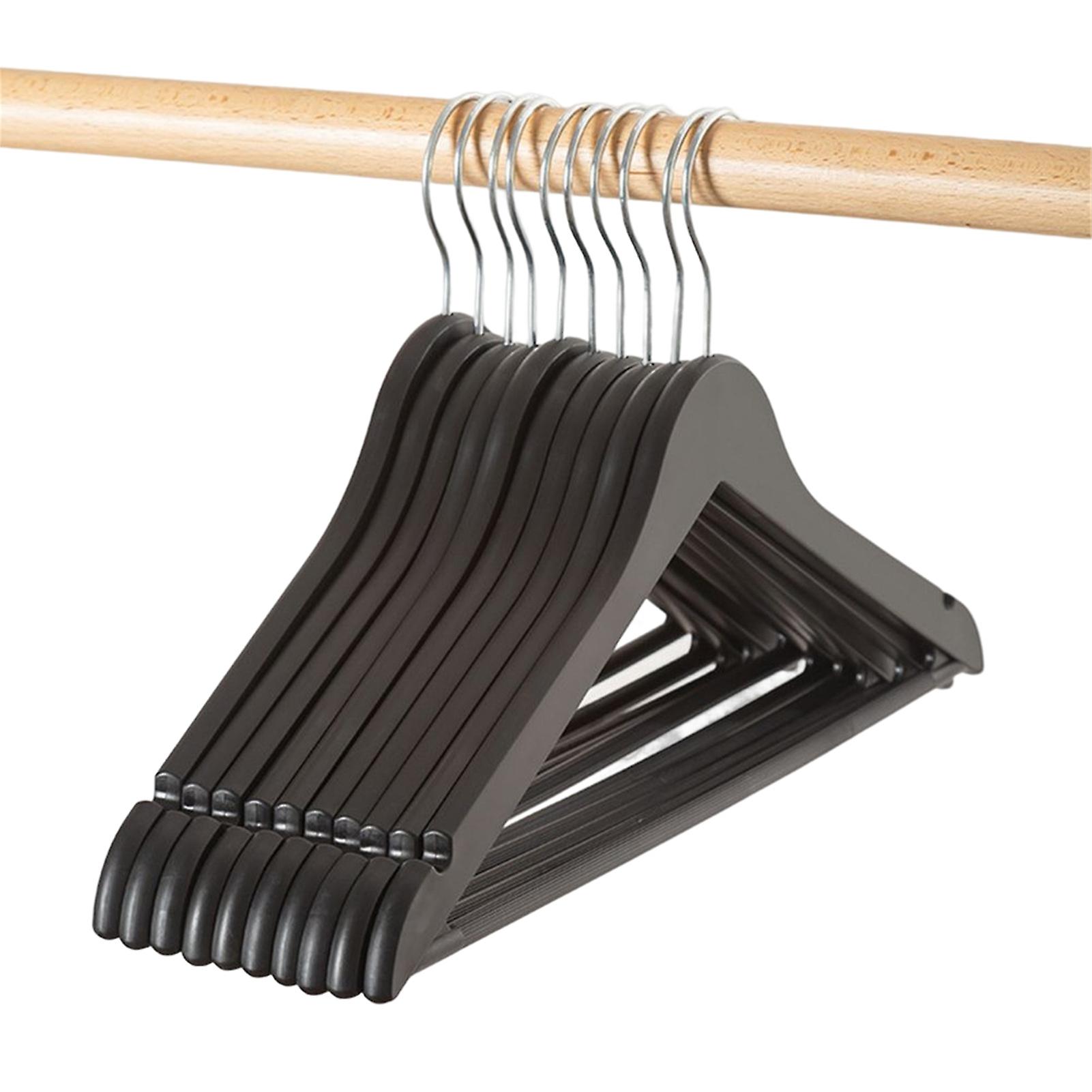 10pcs Clothes Hanger Non-slip Drying No Trace Plastic Hanger For Home Use